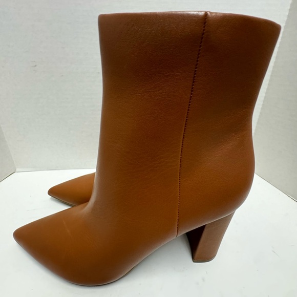 Marc Fisher Women's Brown Heeled Leather Ankle Boots Shoes Size 8 1/2 - Picture 10 of 16